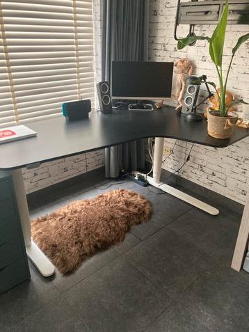 Bekant elektrisch hoekbureau rechts zit/sta