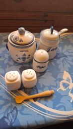 Doesburg mosterdpot,jampot en pepervaatje, Huis en Inrichting, Keuken | Servies, Ophalen of Verzenden, Gebruikt, Overige stijlen