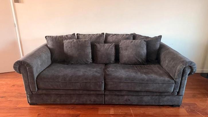 Rofra Home Loungebank (groen-grijs), Huis en Inrichting, Banken | Sofa's en Chaises Longues, Gebruikt, 200 tot 250 cm, 125 tot 150 cm