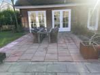 Rode betontegels 50x50, ca 25m2, Tuin en Terras, Tegels en Klinkers, Ophalen, Gebruikt, 10 m² of meer, Beton