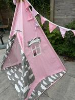 Tipi tent wigwam met kleed, vlaggenlijn en versiering, Ophalen, Gebruikt
