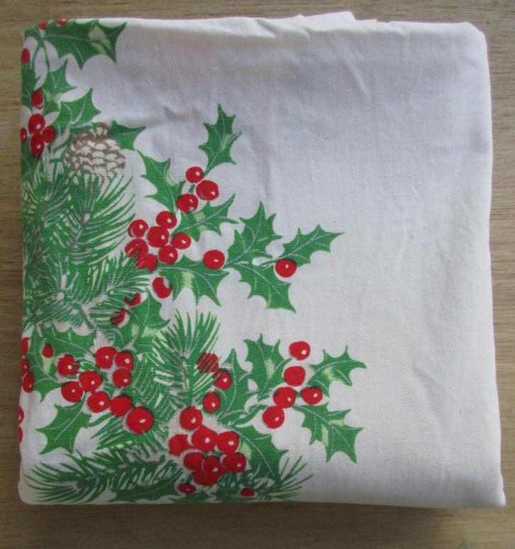 wit katoenen kerstkleed met opdruk, Diversen, Kerst, Ophalen of Verzenden