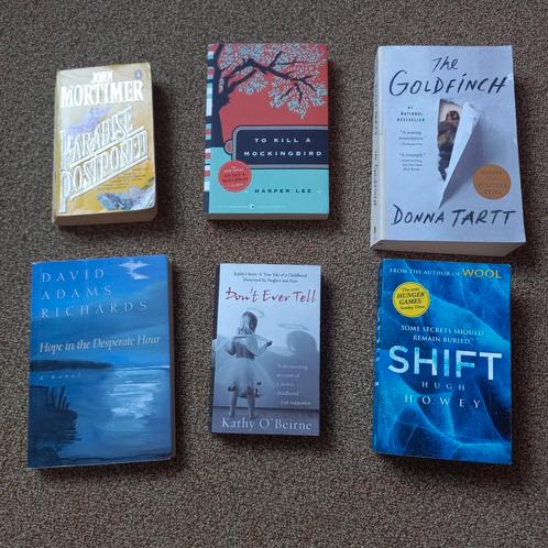 6 english books a.o.To kill a mocking bird.Goldfinch. Shift, Boeken, Overige Boeken, Zo goed als nieuw, Ophalen of Verzenden