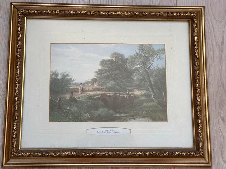 Klassiek Schilderij Frederick Hulme - A Day's Rest, Antiek en Kunst, Kunst | Schilderijen | Klassiek, Ophalen of Verzenden