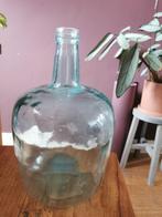 Grote glazen fles 32 cm hoog, Huis en Inrichting, Woonaccessoires | Vazen, Ophalen, Minder dan 50 cm, Groen, Glas