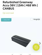 Refurbished Greenway Accu 36V | 13Ah | 468 Wh samebike e, Ophalen of Verzenden, Zo goed als nieuw