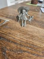 Tinnen meisje met tasje en pop, Ophalen of Verzenden