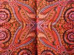 Antiek wollen worteldoek met paisley patroon 100 x 100 cm., Ophalen of Verzenden