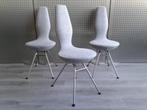 Set van 3x Variér (Stokke) Date (Lichtgrijs), Prachtig!, Huis en Inrichting, Stoelen, Metaal, Drie, Ophalen of Verzenden, Zo goed als nieuw