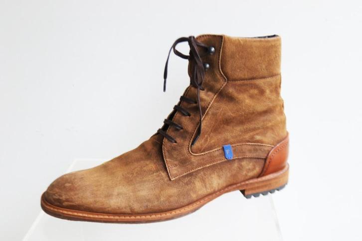 Bijna nieuw! Rijgboots van Floris van Bommel 12 H = 47 breed, Kleding | Heren, Schoenen, Zo goed als nieuw, Boots, Bruin, Ophalen of Verzenden