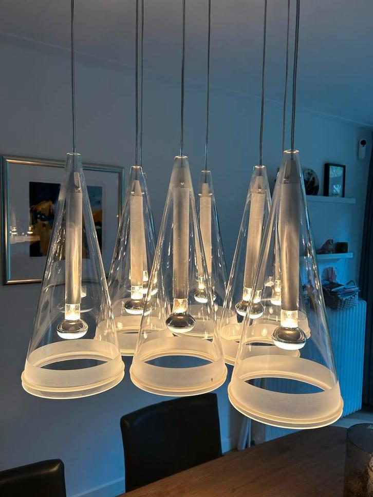 Flos Design Lamp ‘fucsia 8’, Huis en Inrichting, Lampen | Hanglampen, Zo goed als nieuw, 75 cm of meer, Glas, Ophalen