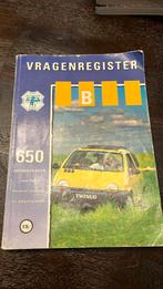 Vragenregister; rijbewijs B, Boeken, Gelezen, Ophalen of Verzenden, Algemeen