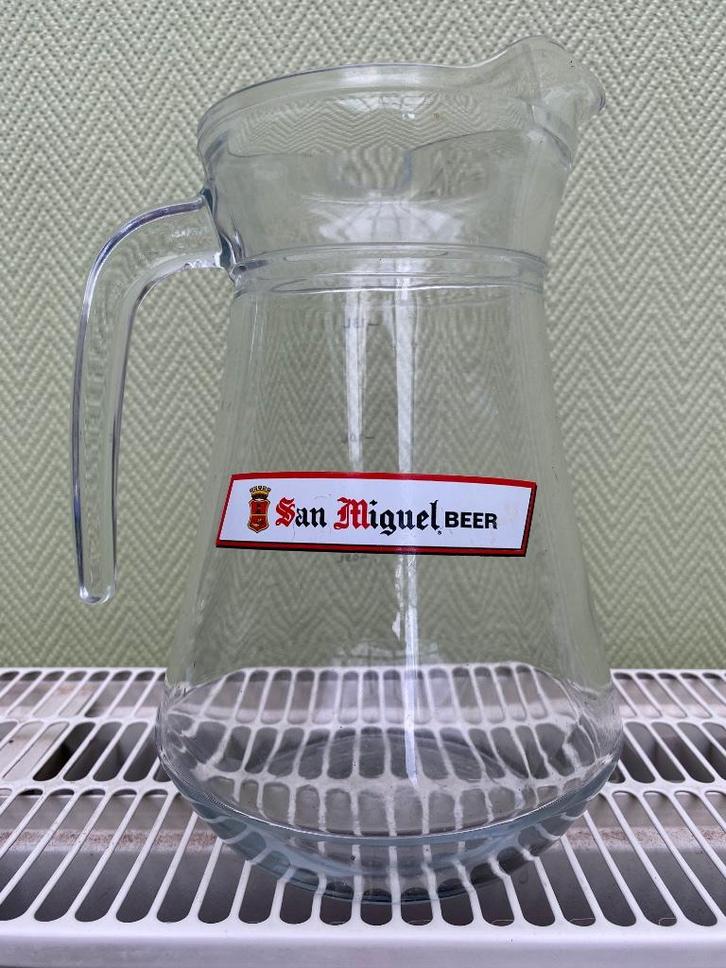 pitcher bierkan "San Miguel", Verzamelen, Biermerken, Nieuw, Glas of Glazen, Overige merken, Verzenden