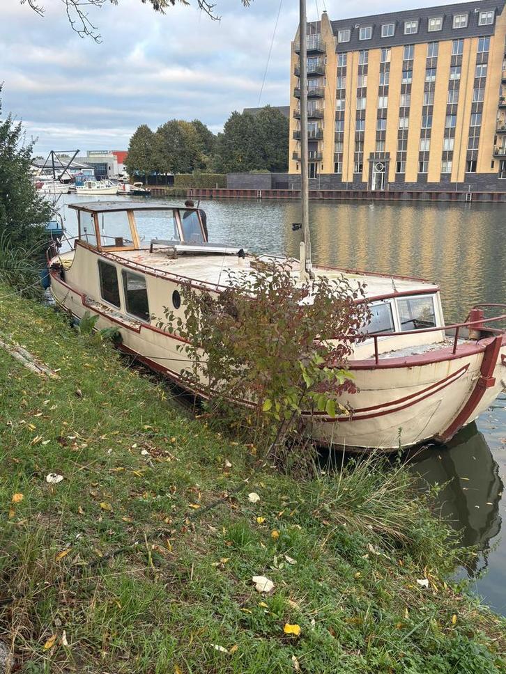 Platbodem ijselhaak, Watersport en Boten, Motorboten en Motorjachten, Gebruikt, Staal, Diesel, Binnenboordmotor, 50 pk of meer