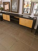 Nieuw tv meubel zwart eikenhout schuifdeurtjes 205x64x40cm, Ophalen, ., Nieuw, .