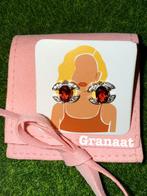 Zilveren CC-oorbellen met Granaat & Zirkonia - Nieuw, Sieraden, Tassen en Uiterlijk, Oorbellen, Nieuw, Ophalen of Verzenden, Met edelsteen