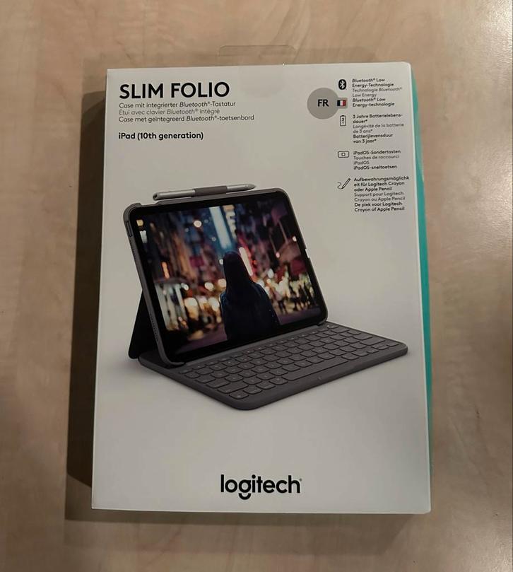 iiPad Logitech Toetsenbord nieuw, Computers en Software, Tablet-hoezen, Nieuw, Bescherming voor- en achterkant, 10 inch, Ophalen of Verzenden