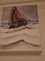 Schilderij Zeilboot op Zee - Dirk, Antiek en Kunst, Kunst | Schilderijen | Abstract, Ophalen of Verzenden