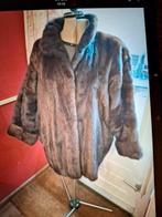 Nerts bontjas met aangeknipte mouwen vintage, Bruin, Maat 42/44 (L), Ophalen of Verzenden, Zo goed als nieuw