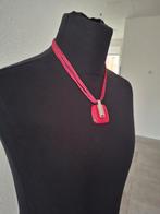 Bonita Rode Veterketting met Hanger, Gebruikt, Ophalen of Verzenden, Rood, Overige materialen