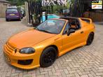 Honda CRX 1.6 CRX ESi totaal gerestaureerd als nieuw. Apk 8-, Auto's, Honda, 125 pk, Gebruikt, Zwart, 4 cilinders