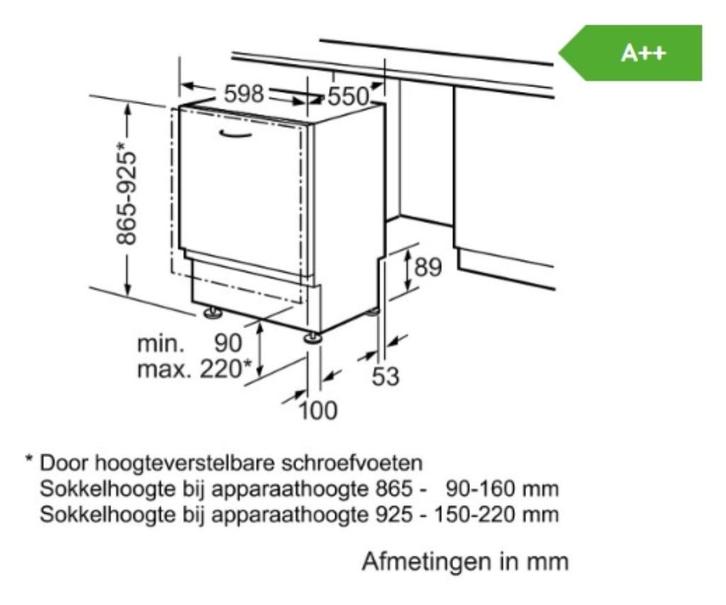 Siemens inbouw vaatwasser 2-2012 E-nr SX65M036EU Type SD6P1S, Witgoed en Apparatuur, Vaatwasmachines, Gebruikt, Inbouw, 90 tot 95 cm