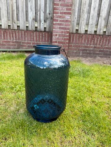 Blauw lantaarn 40 cm hoog beschikbaar voor biedingen
