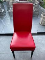 Vintage - Mobitec - Rood - Leer - Stoel - Eetkamer - set 6st, Ophalen