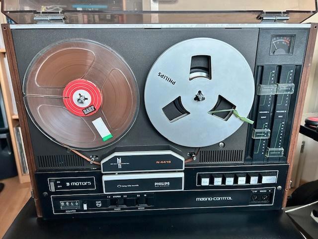 Philips N4415 Band recorder, Audio, Tv en Foto, Bandrecorders, Bandrecorder, Met stofkap, Met banden, Ophalen