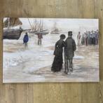 Canvas - Het strand van Scheveningen - Vincent van Gogh, Huis en Inrichting, Woonaccessoires | Schilderijen, Tekeningen en Foto's