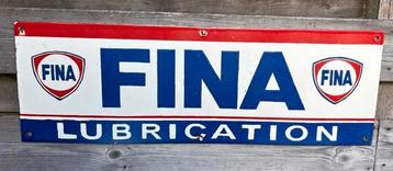 Fina Lubrication 76 x 25 emaille reclamebord izgst beschikbaar voor biedingen