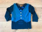 Z8 leuke blauwe longsleeve met gilet maat 86, Kinderen en Baby's, Babykleding | Maat 86, Shirtje of Longsleeve, Gebruikt, Ophalen of Verzenden