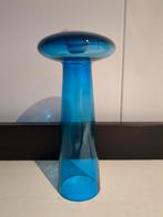 iittala Atlas vaas en kandelaar blauw, Ophalen of Verzenden, Gebruikt, Glas, Minder dan 50 cm