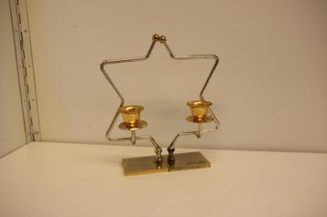 Karshi kandelaar Gold ( 24K) en Silver plated. beschikbaar voor biedingen