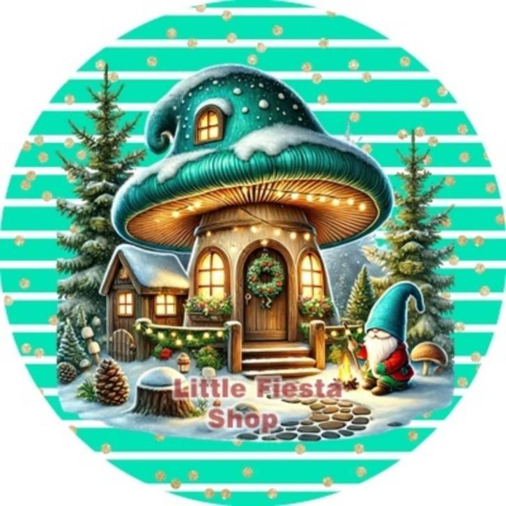 L598 icing frosting paddestoel 19cm eetbare taart print top, Hobby en Vrije tijd, Taarten en Cupcakes maken, Nieuw, Versiering
