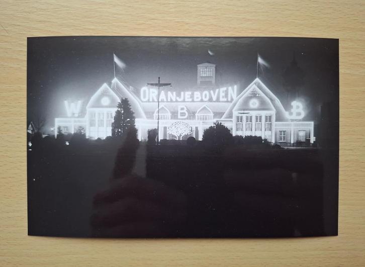 Foto staatsmijn Hendrik bij avond - Brunssum - 1938, Verzamelen, Foto's en Prenten, Nieuw, Foto, Gebouw, Voor 1940, Verzenden