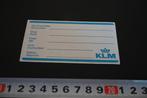 sticker KLM label  BW977, Ophalen, Zo goed als nieuw