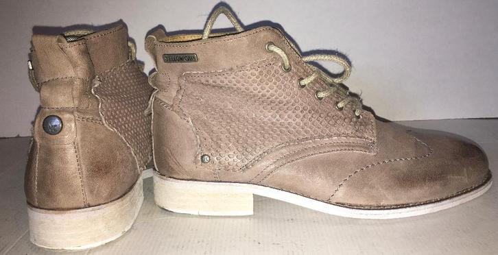 YELLOW CAB Taupe bruine geheel leren hoge heren schoenen 41, Kleding | Heren, Schoenen, Zo goed als nieuw, Veterschoenen, Overige kleuren