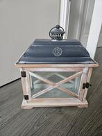 Sfeervolle windlicht, Ophalen, Zo goed als nieuw, Grijs, Hout