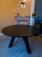 WOOOD Rhonda ronde eettafel 130 cm zwart, Ophalen, Gebruikt, Vijf personen of meer, 100 tot 150 cm