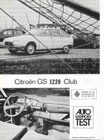 Overdruk test CITROËN GS 1220 Club, Autokampioen 1972., Ophalen of Verzenden, Zo goed als nieuw, Autokampioen, Citroën