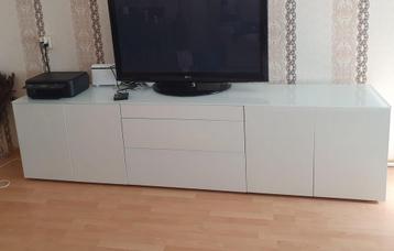 mooie  tv Dressoir zeer luxe uitvoering. HOOGGLANS WIT. beschikbaar voor biedingen