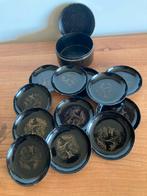 Vintage Japans lakwerk doosje met 12 serveerschaaltjes, Antiek en Kunst, Ophalen of Verzenden