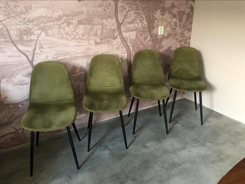 4 Eetkamerstoelen, Huis en Inrichting, Stoelen, Gebruikt, Vier, Stof, Overige kleuren, Ophalen