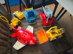 Duplo voertuigen vliegtuig brandweer shovel vrachtwagen, Ophalen of Verzenden, Zo goed als nieuw, Duplo