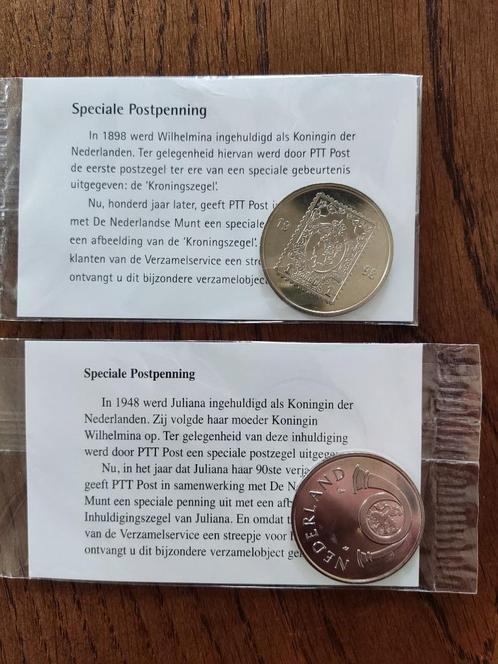 SPECIALE  POSTPENNINGEN 1998 EN 1999, Postzegels en Munten, Penningen en Medailles, Overige materialen, Nederland, Ophalen of Verzenden