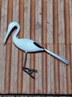 Oude Antieke Kerstbal 5916 Opaline Zwaan Ooievaar melkglas, Diversen, Kerst, Ophalen of Verzenden, H, N, J