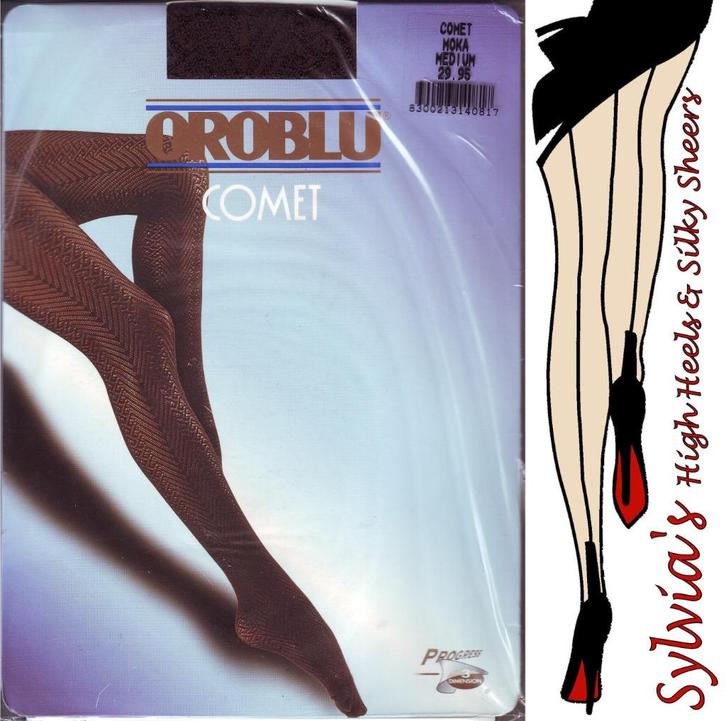 Oroblù Comet opengewerkte panty maat M, Kleding | Dames, Leggings, Maillots en Panty's, Nieuw, Panty, Maat 40/42 (M), Bruin, Verzenden