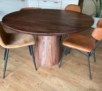 BePureHome Limit ronde Eettafel walnoot 130 cm, Huis en Inrichting, Tafels | Eettafels, Ophalen, Gebruikt, 100 tot 150 cm, Rond