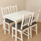 Custom IKEA Set –MELLTORP Table+STEFAN Chair+Tempered Glass, Huis en Inrichting, Tafels | Eettafels, 100 tot 150 cm, Zo goed als nieuw